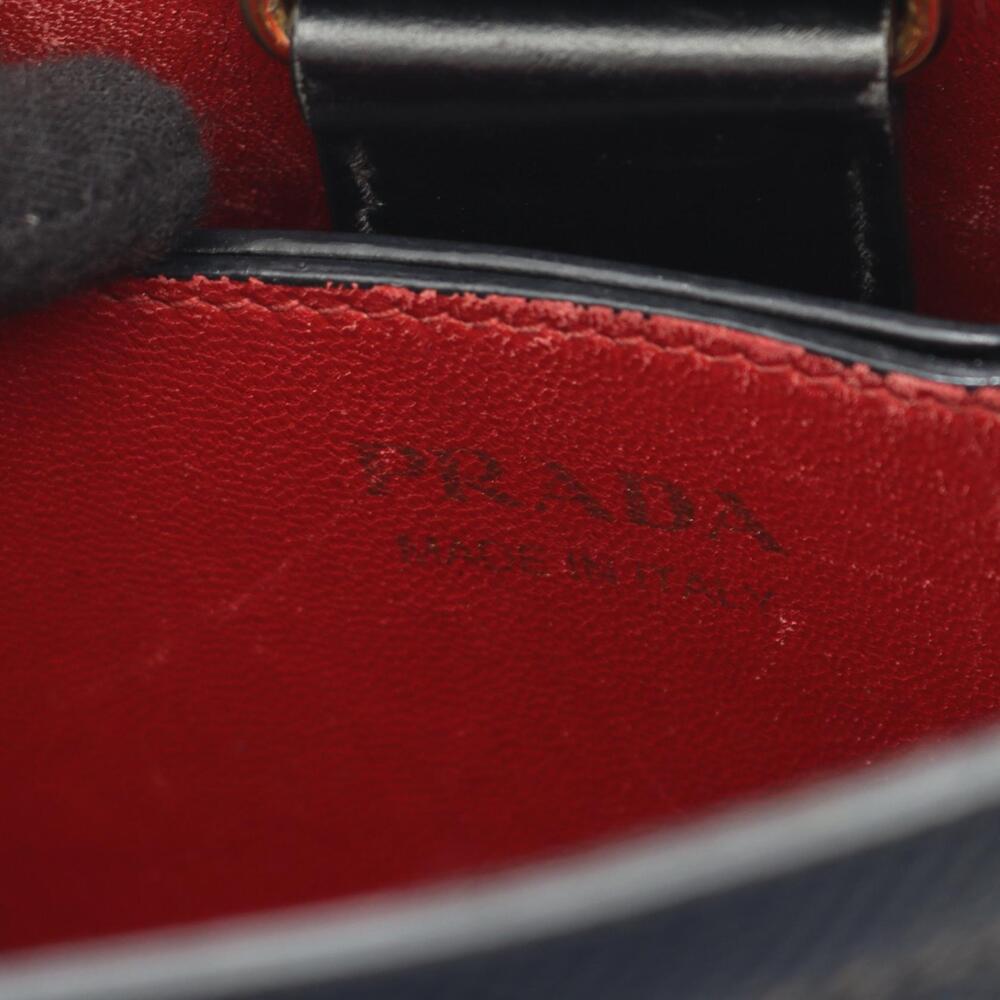 Prada SAFFIANO CUIRC Panier Handbag Leather Black - Picture 4 of 8